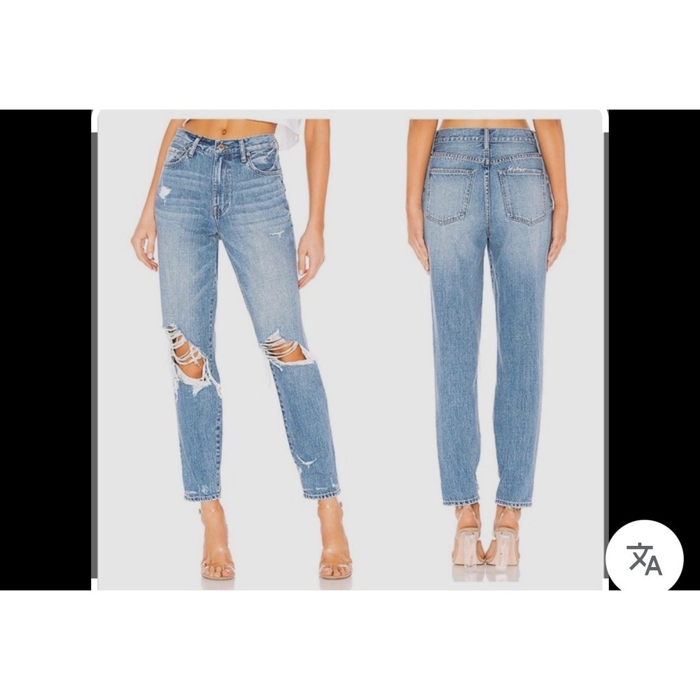 Pistola Cassie Straight Leg Crop Jeans Blue High Rise Size 27 P6323REP-LFE